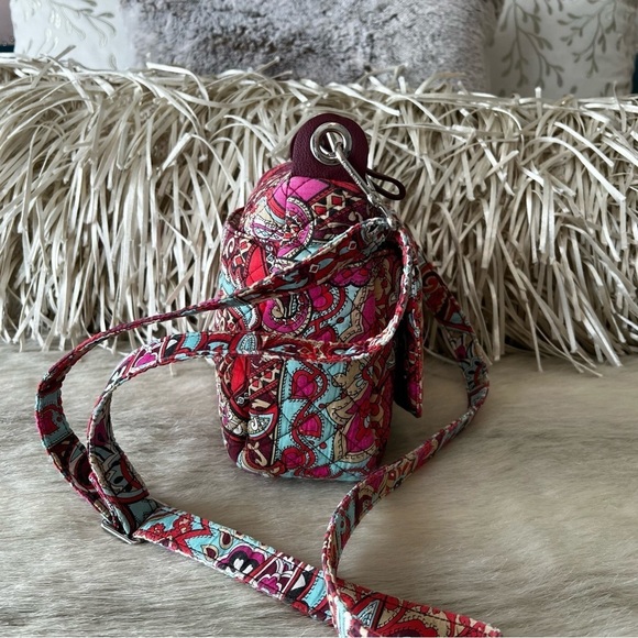 VERA BRADLEY Regal Paisley Convertible Carson Crossbody Floral Red Blue Quilted - Picture 6 of 15